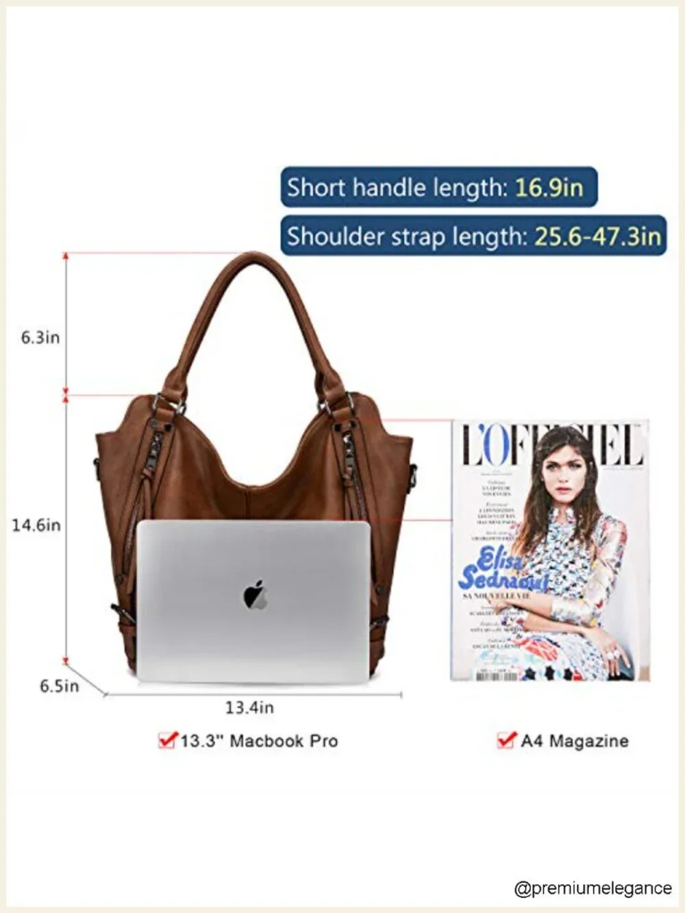 PU Leather Hobo Bag with Adjustable Strap Large Capacity Tote